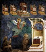 GIOTTO di Bondone Vision of the Thrones oil on canvas